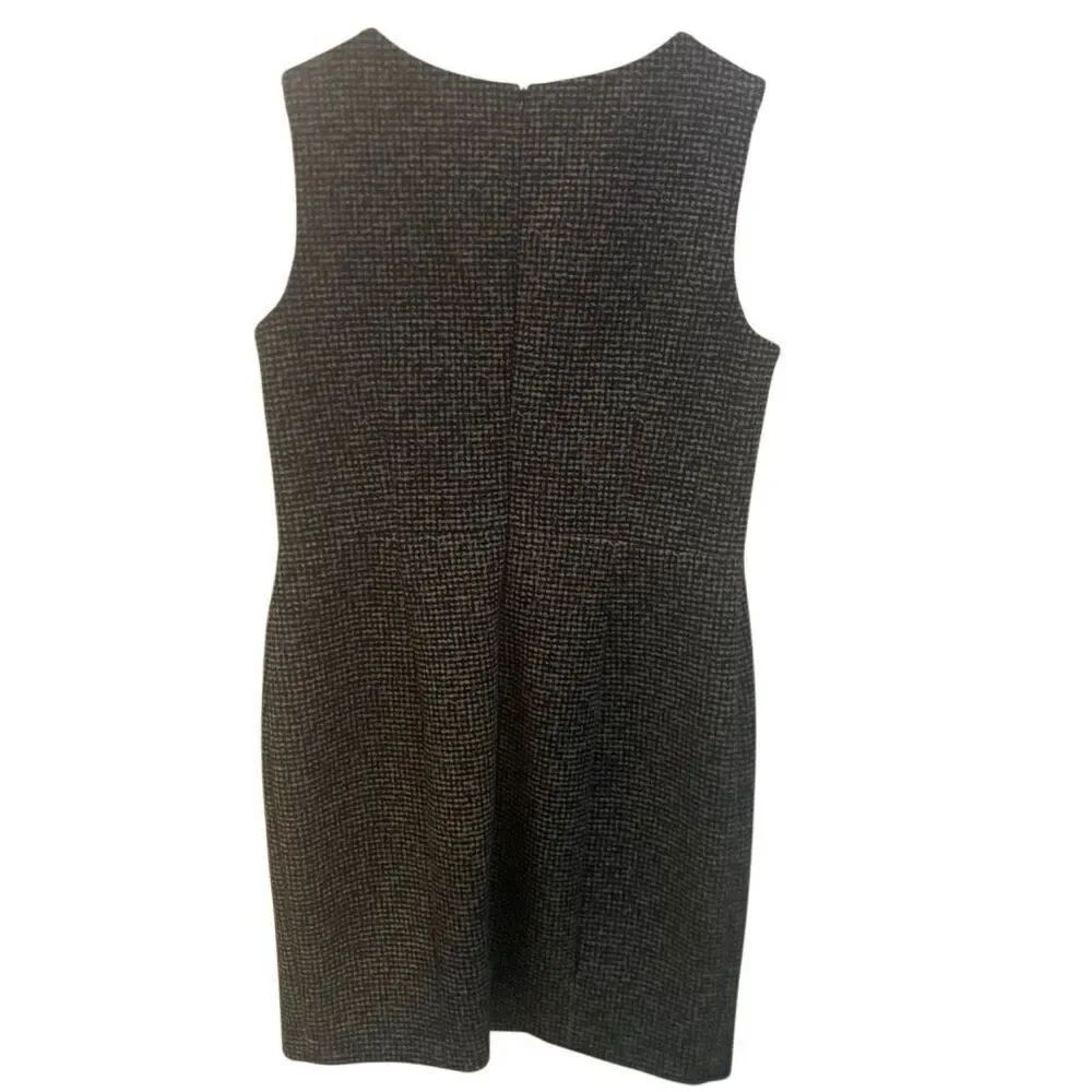 Nora Gardner size 16 sleeveless dress houndstooth design black and tan